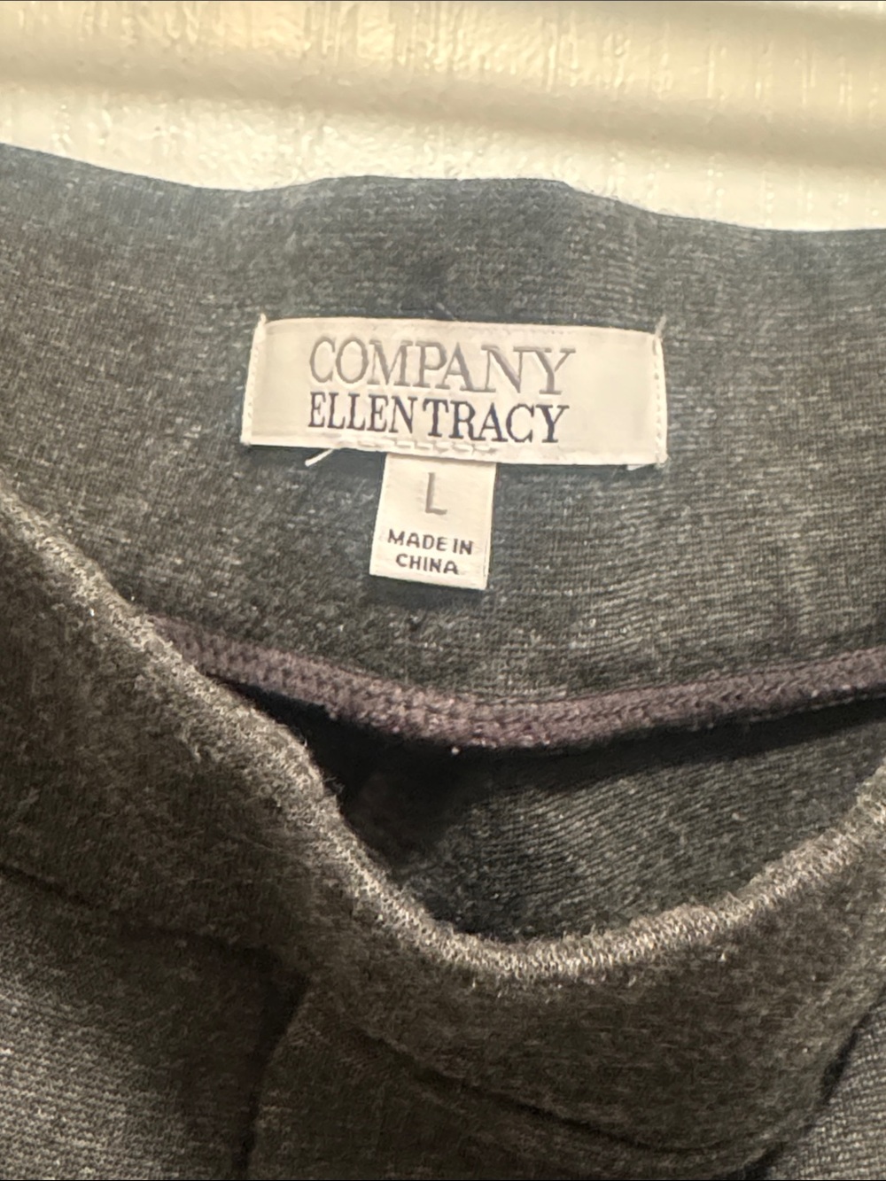 Ellen Tracy Women’s Charcoal Heather Dress Pants - Size L - Picture 2 of 6